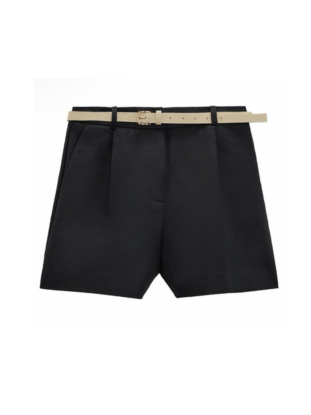 zara belted shorts